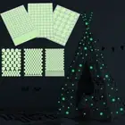Kids Bedroom Luminous Wall Stickers Glow In Dark Fluorescent Decals Stars Dots