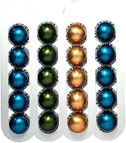Coffee Pod Holder for Nespresso Vertuo Capsules - Adhesive Holder Suitable to be Mounted Inside/Under The Cabinet or on The Wall (Small Size Holds 20 Capsules)