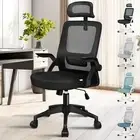 Mesh Ergonomic Office Chair with Adjustable Headrest & Flip-up Armrest