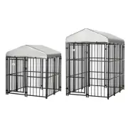 PawHut Dog Playpen, Dog Kennel Outdoor Puppy Exercise Pen with Cover