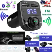 Handsfree Car Charger Bluetooth FM Transmitter & Music adapter Dual USB Max 5V
