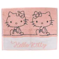 在飛比找momo購物網優惠-【小禮堂】Hello Kitty 毛巾布雙面腳踏墊 - 橘灰