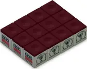 Silver Cup Billiard Chalk - ONE Dozen (Wine)
