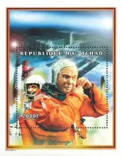 Famous characters - John Glenn - Perforated - Block