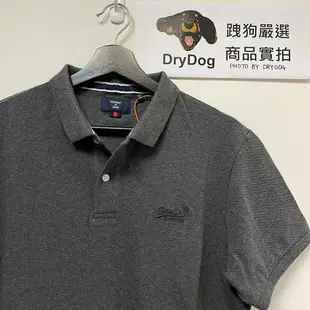 跩狗嚴選 特價 極度乾燥 Superdry Polo衫 灰 polo 素色 有機 純棉 短袖 素T 小Logo 正灰