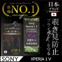 在飛比找PChome24h購物優惠-Sony Xperia 1 V 防窺保護貼 滿版黑邊 日規旭