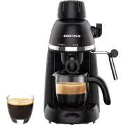 Aoibox Espresso Machine 4-Cup+Basket Filter+ Automatic Shut-Off+Milk Frother
