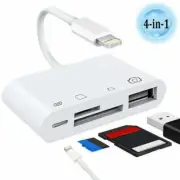 4 in 1 To TF SD Card Reader Camera USB OTG Adapter for iPhone iPad Mobile Phone