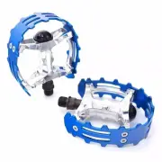 Old School Bicycle pedals 9/16" Spindle Bear Trap BMX MTB Bike Blue