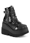 Pleaser Demonia 4 1/2 Inch Wedge Platform Ankle Boot, Side Zip