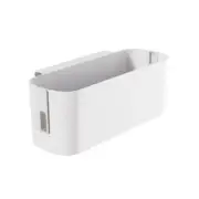 Bedside Plastic Storage Caddy with Removable Hook Hanging Basket Sundries Organi