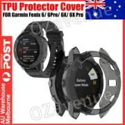 For Garmin Fenix 6 6X Pro Screen Protector Case Cover TPU Thin Shell