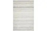Rug Culture Extra Large Silver & Off White Vintage Look Durable Rug