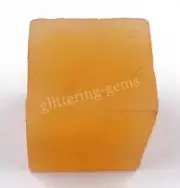 140 Ct Natural Yellow Sapphire Cube Rough Dyed Certified Loose Gemstone