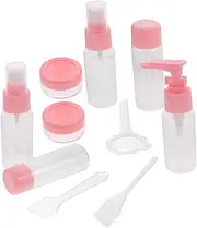 DECORNIJIA Travel Lotion Bottles Set of Pp Plastic Dispensing Bottles Compact Travel Box Essential Oil Moisturizer Perfume Containers