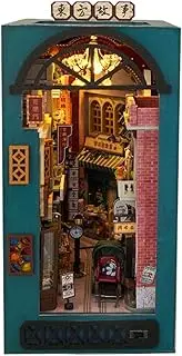 Ceprznvey Led Book Nook, Miniature House Model, Wooden Puzzle, House Kit with Led Light, Book Nook, Creative Wooden Puzzle Kit, Puzzle for Adults Teens Beginners, Home Decor Bedroom Living Room
