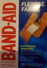 Band-Aid Brand Flexible Fabric Adhesive Bandages for Wound Care & First Aid, 30
