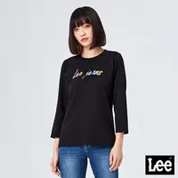 在飛比找樂天市場購物網優惠-Lee 彩色LEE JEANS長袖圓領T恤 女 黑 Mode