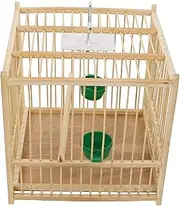 PENIKOKO 1 Set Bamboo Bird Keeping Cage for Cockatiels and Pigeons Spacious Indoor Outdoor Enclosure with Hanging Hook Easy to Clean Durable for Pet Birds
