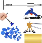 Paintless Car Dent Repair Puller Kit - Dent Puller Slide Hammer T-Bar Tool wi...