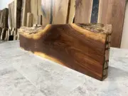 Live Edge Walnut Wood Shelf/ Figure Walnut/ Kiln Dried Walnut Mantle/Walnut Wood