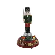 Traditional Christmas Village Holiday Nutcracker With Sword Train 7" tall