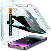 SPIGEN iPhone 14 Pro Max Screen Protector, 6.7 inch 2022 Genuine EZ Fit Privacy Tempered Glass 2 PCS for Apple