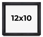 12x10 Shadow Box Frame Black | 1 Inches Deep Real Wood Farmhouse Shadowbox Displ