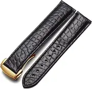 [AEHON] Crocodile Leather Watch Strap Men And Women Style For Omega Seahorse Deville 18mm 19mm 20mm Original Watch Band