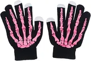 NOLITOY Halloween Finger Glove Skeleton Short Gloves Scary Gloves Winter Gloves Party Knitting Skeleton Claw Glove Skeleton Mittens Warm Gloves Halloween Decorative Accessories Fashion