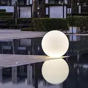 7PANDAS Solar LED Ball Light with Solar Battery Power, Solar Rechargeable Garden Lights 9 Colors Changing IP65 Waterproof Ideal for Garden, Patio, and Pool Side Decoration(30CM, 1 Pack)