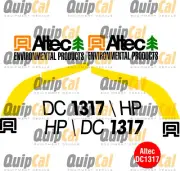 Altec DC1317 or DC912A Wood Chipper Decals Set. Decals for all Wood Chippers