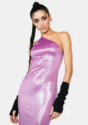 Fave Fan Hologram Maxi Dress