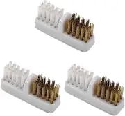 Beatifufu 3pcs Manicure Accessory Nail Brush Cleaner for Drill Bits Dust Removal