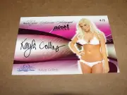 2015 Benchwarmer KAYLA COLLINS #14 Pink Archive Autograph/5 PLAYBOY Playmate