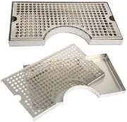 Stainless Steel Wrap around Drip Tray Kegerator Home Brew Bar Pub
