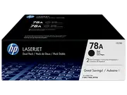 HP 78A 2-Pack Black Original LaserJet Toner Cartridge [CE278AD]