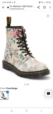 Dr Martens Air Walk 1460 FLORAL MASH UP LEATHER LACE UP BOOTS