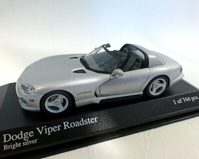 Dodge Viper Roadster, 1993, Silver Metallic, 1:43, Minichamps