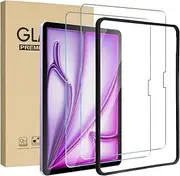 T Tersely [2 Pack] Tempered Glass Screen Protector for iPad Air 11-Inch (M2 Chip 2024) with Easy Installation Frame, High Definition 9H Screen Guard