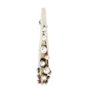 Alexander McQueen Pave Faceted Earring One size White