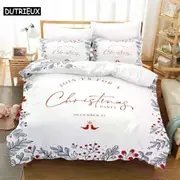 v2318 Bed Sheets Forest Christmas Bedding Set Duvet Cover Set Bedding Digital Printing Bed Linen Queen Size Bedding Set Fashion Design 3-Piece Bedding