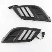 2Pcs Car LED Daytime Running Light Fog Lamp DRL Yellow Turn Signal for Chevrolet Sail 3 2015-2018