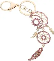 [iplusmile] Rhinestone Dreamcatcher Keychain Car Key Charm Sparkly Moon Holder for Bag