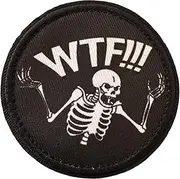 [RAILONCH] WTF Morale Badge Funny Patches Military Patch Tactical Backpacks Sticker Printing Hook and Loop Patches for Clothing