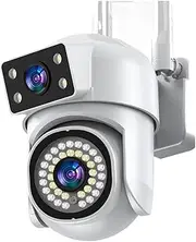 10MP 4K PTZ IP WiFi Camera Surveillance Cameras Security Outdoor Human Tracking Two-Way Audio Night Color 8X Zoom Cam(U/K,10MP-64G Card)