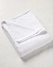 Superior Basketweave All-Season Breathable Ultra-Soft Cotton Blanket