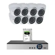 8 Channel Dome Security Camera CCTV System 2TB Hard Drive for Recording Playback
