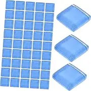 Angoily 1 Pack Flat Back Crystal Glass Tiles for DIY Craft Projects Approx Light Blue Durable Supplies for Home Decoration and Art Making