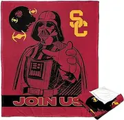 Northwest NCAA USC Trojans Star Wars Silk Touch Throw Blanket, 50" x 60", Influence